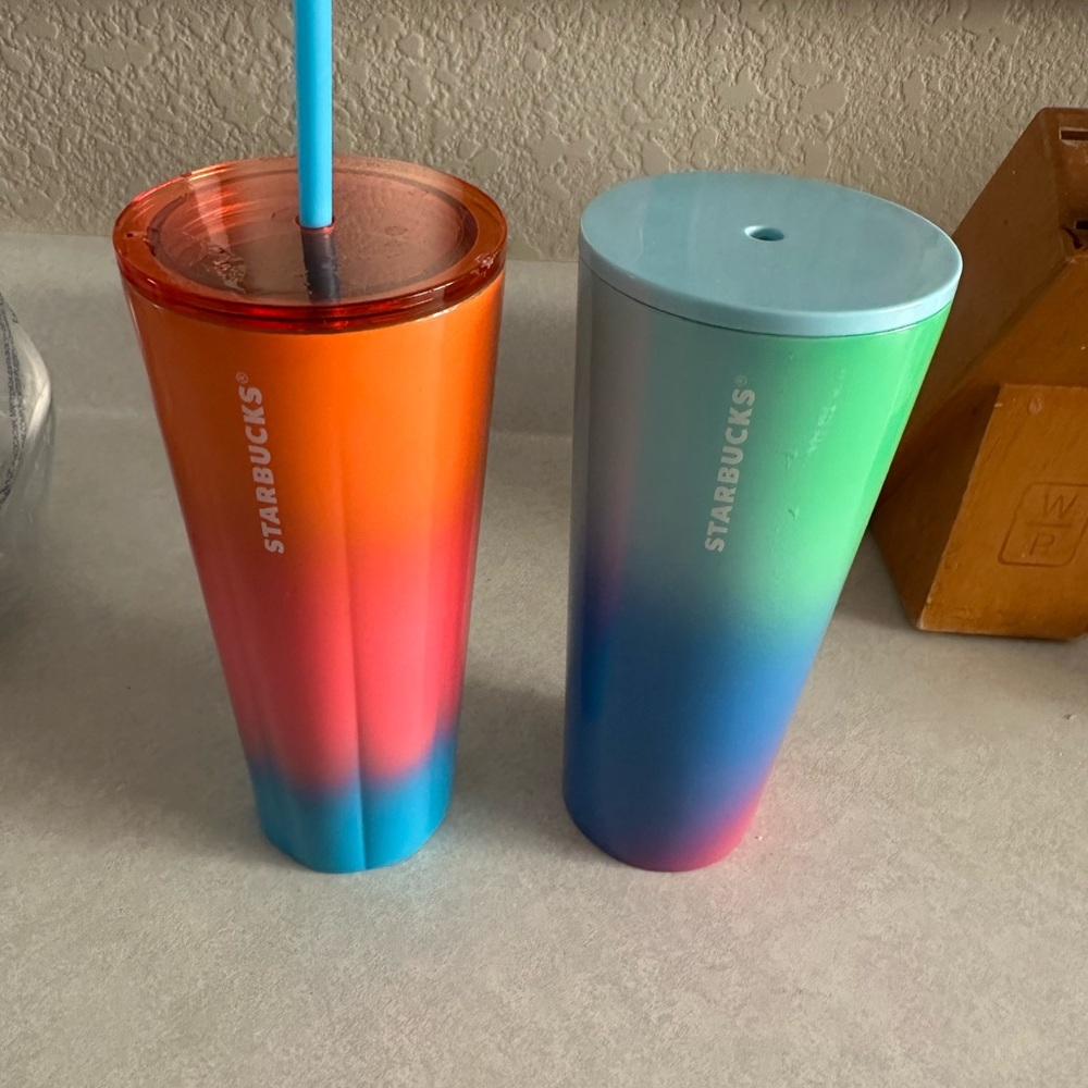 Starbucks Colorful Gradient Tumblers - Orange, Blue, Green
